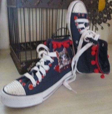 baskets hautes en toile customis�es 25 Aubignan (84)