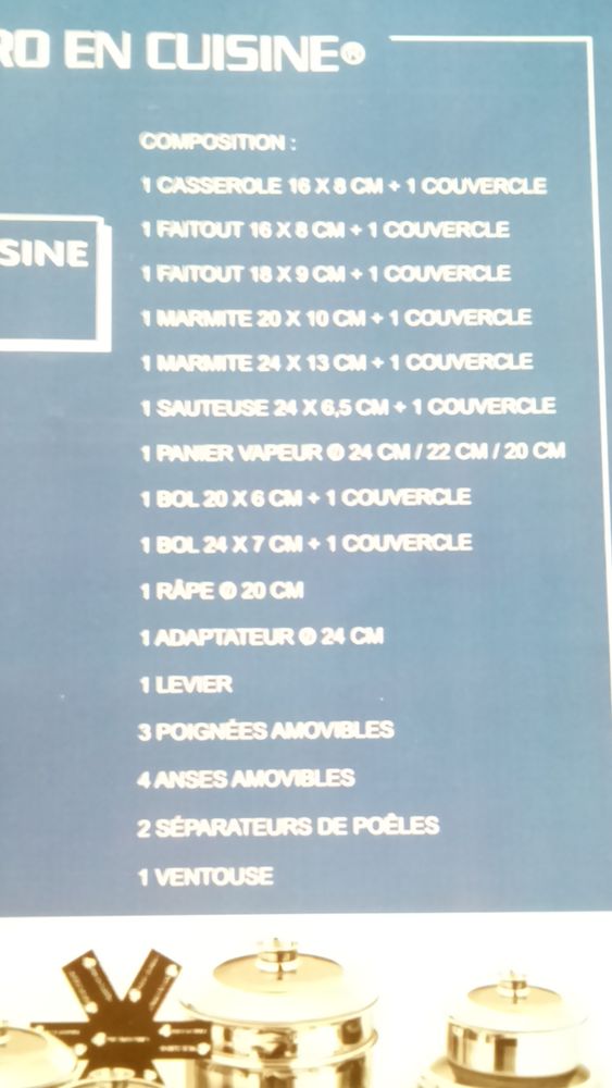 BATTERIE DE CUISINE 30 PI�CES NEUVE 1000 Varennes (82)