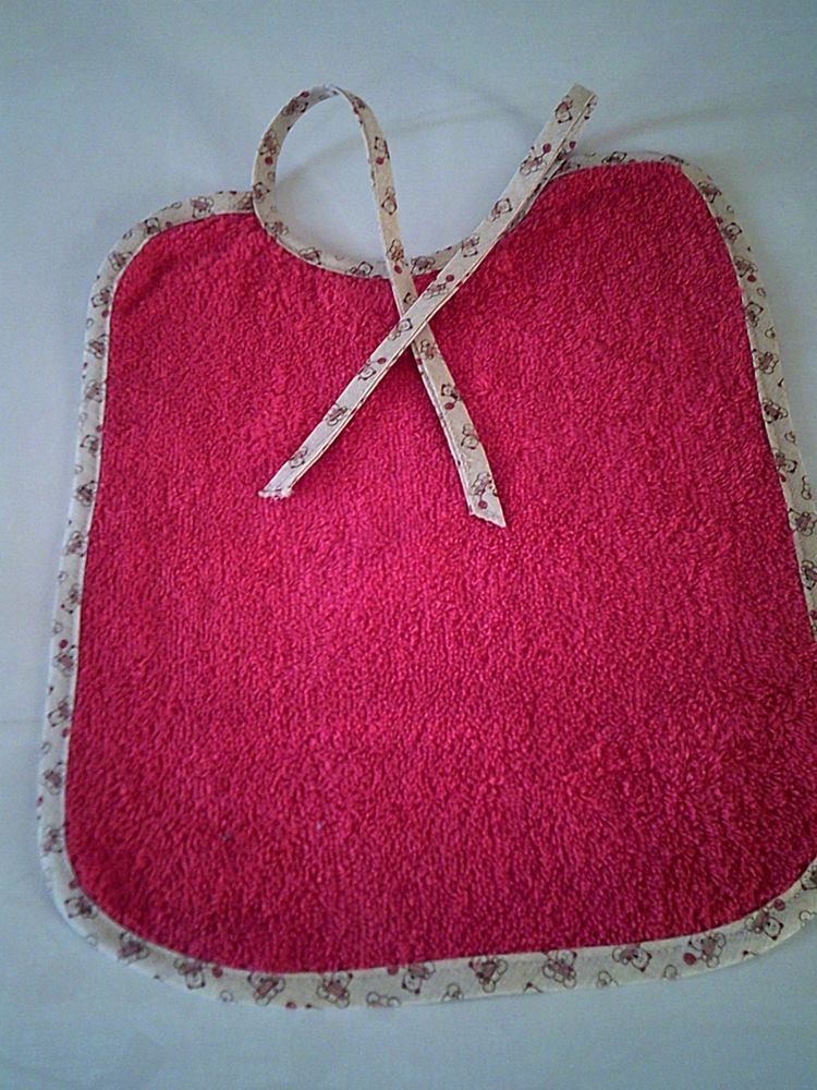 Bavoir �ponge pour b�b� fille Fait Main 7 Auch (32)