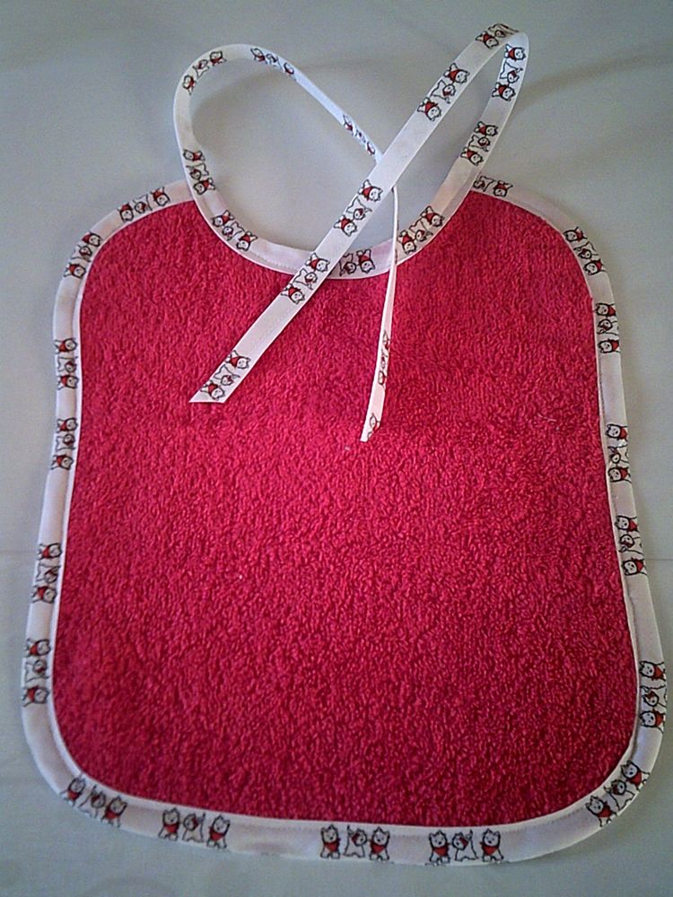 Bavoir �ponge rose fushia  pour b�b� fait main 7 Auch (32)