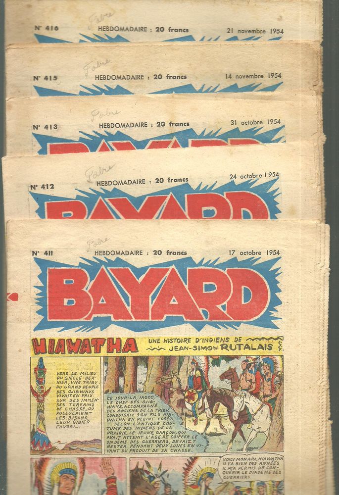 BAYARD HIAWATHA, une histoire d'indiens 20 Num�ros du 411 au 433 40 Montauban (82)