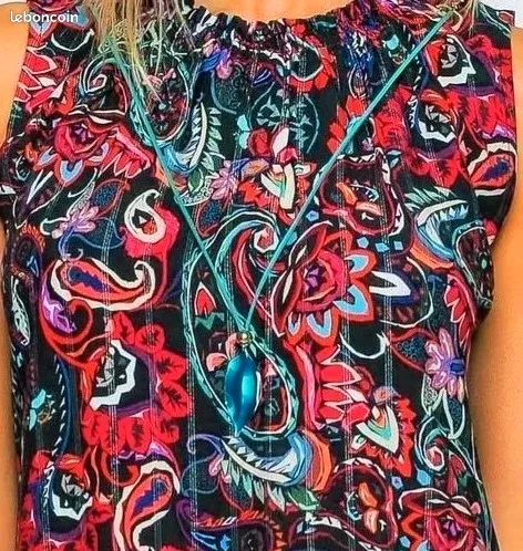 Beau top bel imprim� foulard cachemire  T 40  excellent �tat 8 Domart-en-Ponthieu (80)