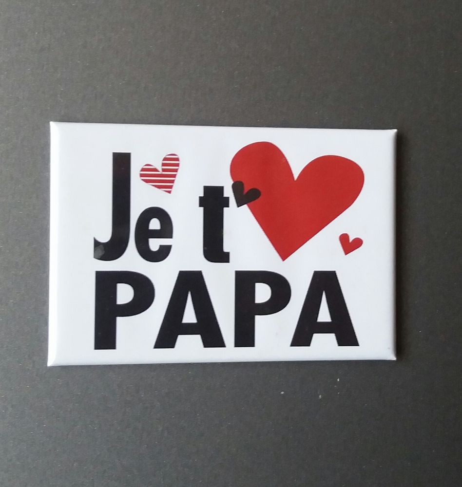 Beau magnet frigo aimanté message je t'aime papa - L 8 cm 4 Domart-en-Ponthieu (80)