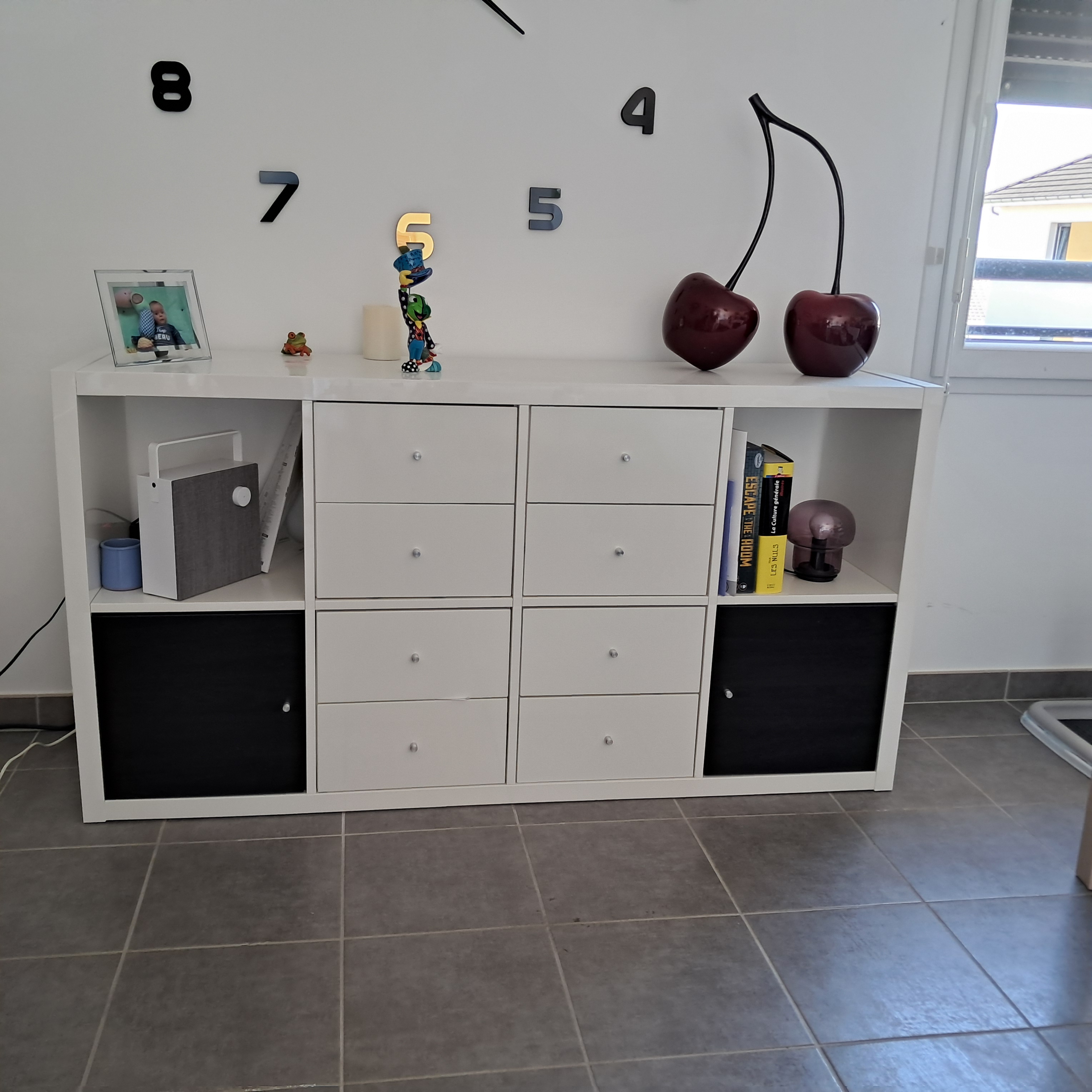 Beau meuble blanc brillant 150 Dijon (21)