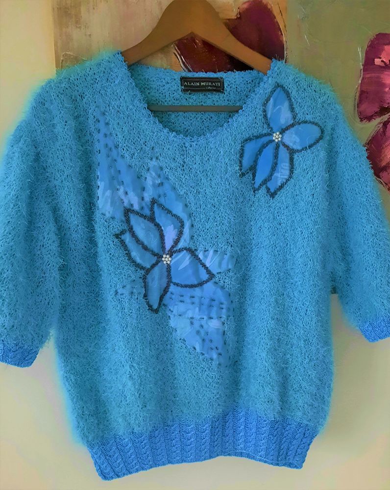 Beau pull bleu fils poilu Alain Murati - T 42 - neuf 14 Domart-en-Ponthieu (80)