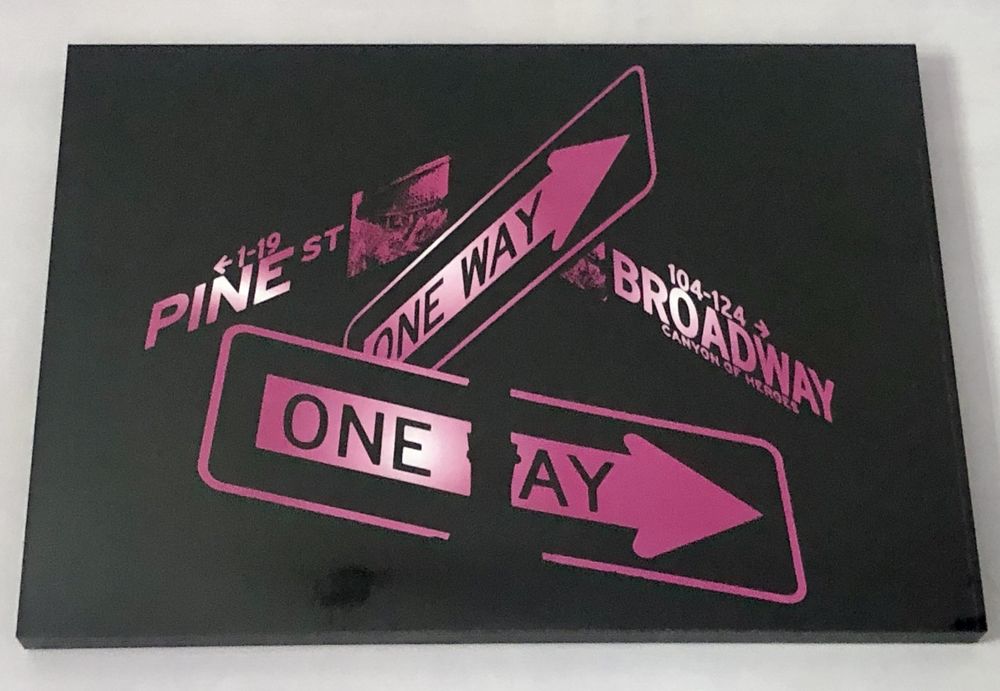 Beau tableau glossy  Panneaux directionnels  rose 40 La Roque-d'Anth�ron (13)