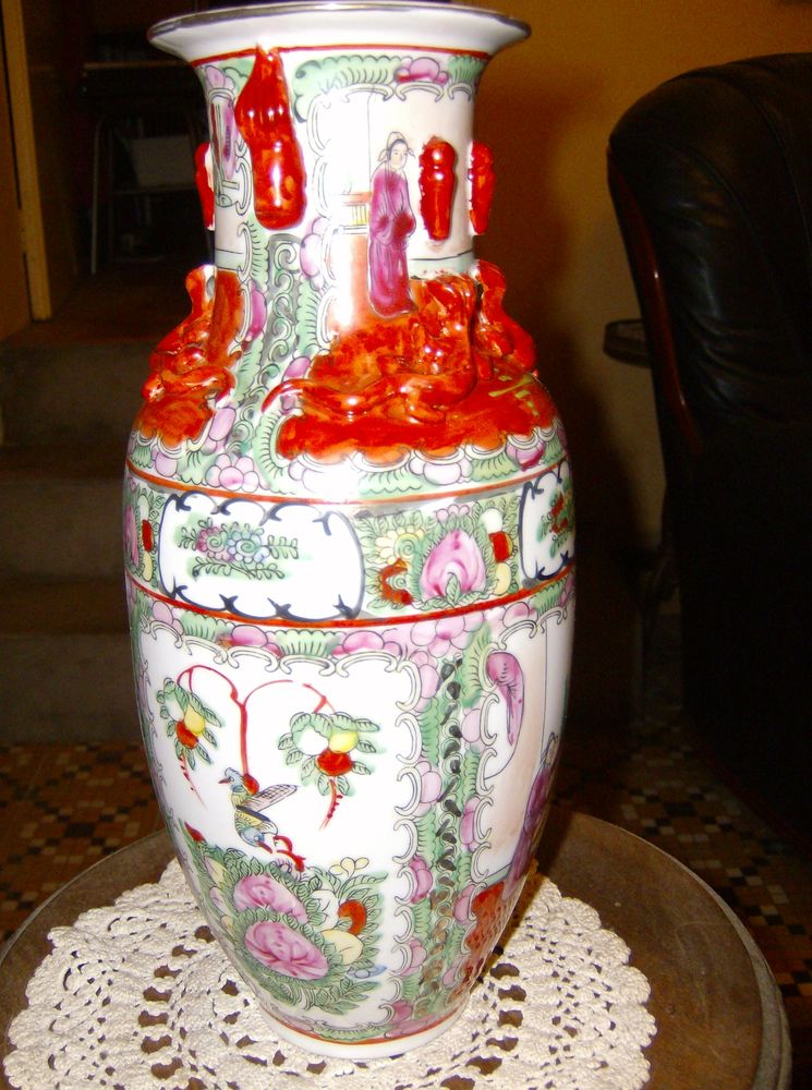 BEAU VASE BALUSTRE PORCELAINE DE CHINE =CANTON... 75 Poix-du-Nord (59)