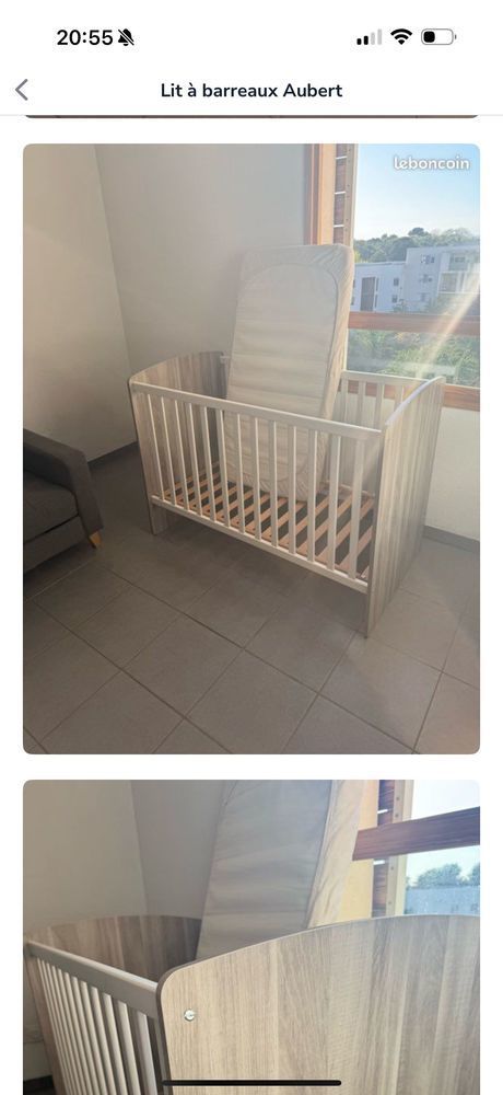lit b�b� �  barreaux en trois positions 40 Montpellier (34)