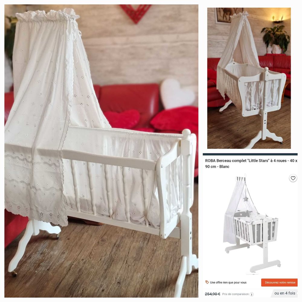 Lit de b�b� en bois 60 Pontoise (95)