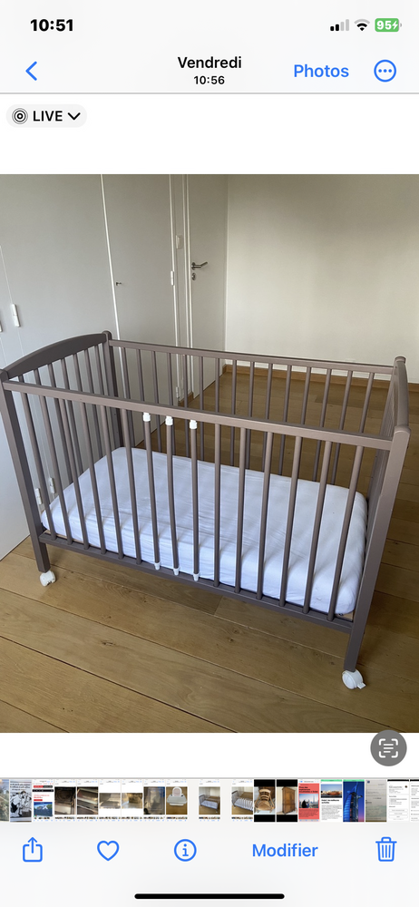 Lit b�b� �volutif bois � roulettes 300 Le Touquet-Paris-Plage (62)