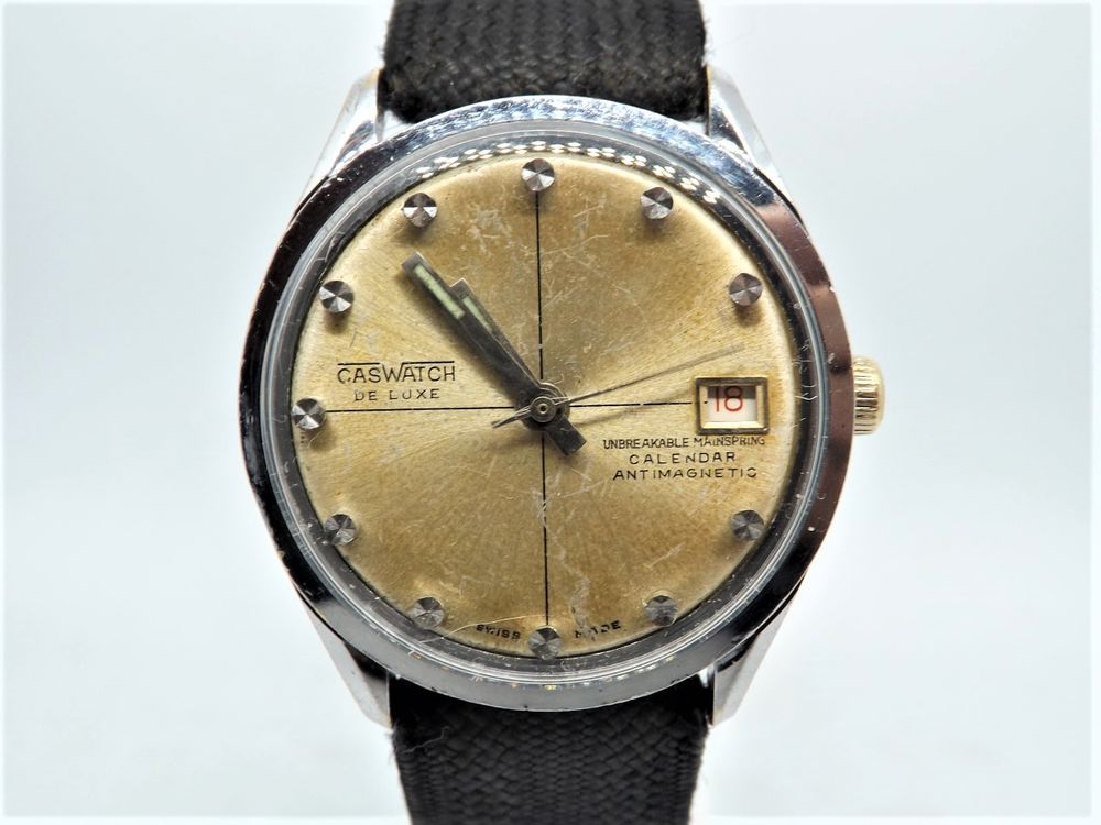 Belle montre suisse Caswatch De Luxe 1960s révisée 75 Larroque (31)