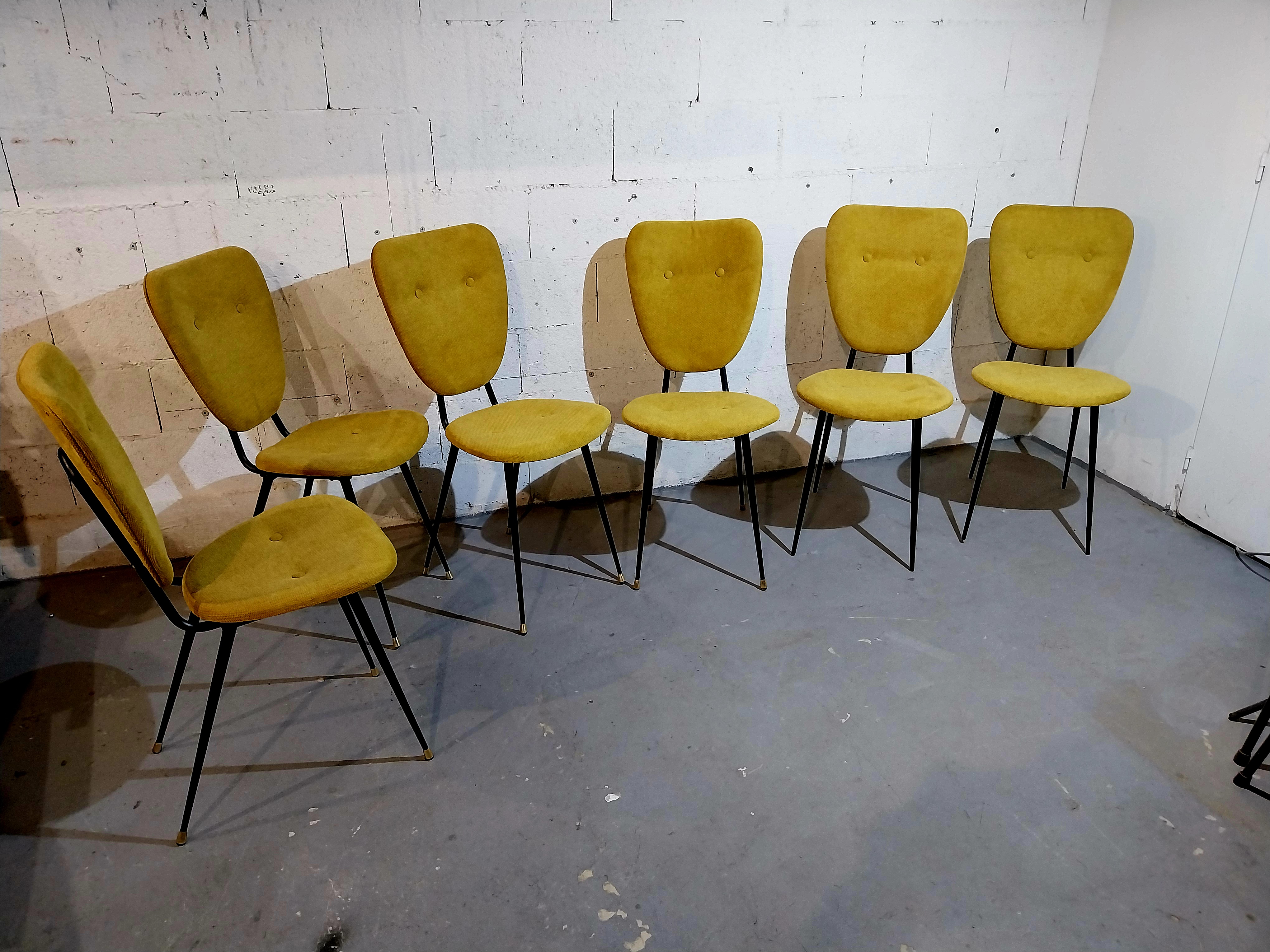 
Belle s�rie de six chaises 1950 650 Toulouse (31)