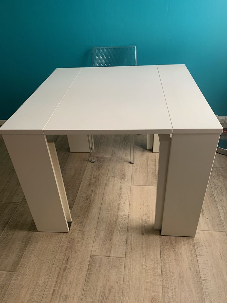 Belle table de salle � manger laqu� blanche h75cm �1m�95cm 130 Le Pr�-Saint-Gervais (93)