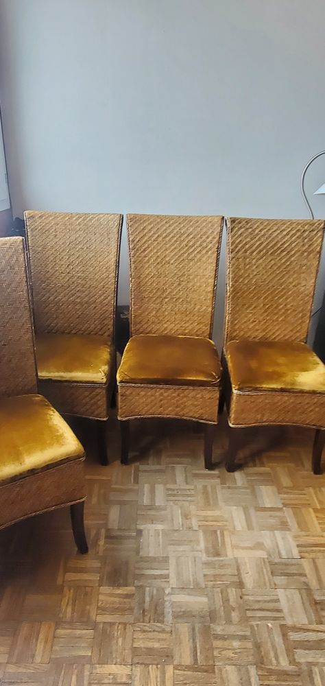 Belles Chaises assise Velours Or 80 Annecy (74)