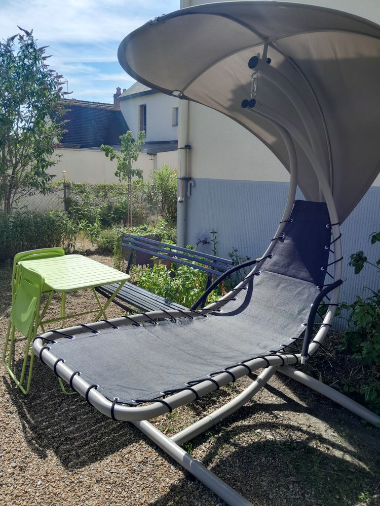 BENDIGO - Transat de jardin suspendu - Gris Anthracite 180 Baug� (49)