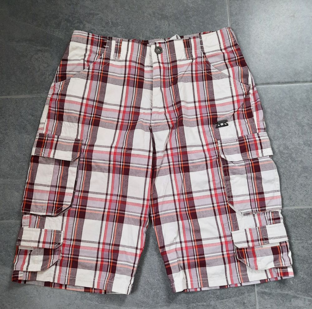 Bermuda carreaux bordeaux Airness Authentic �tat neuf - T 40 20 Domart-en-Ponthieu (80)