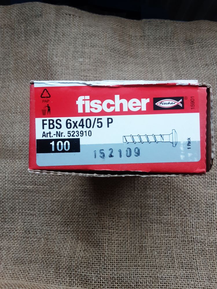 VIS A B�TON FBS II 6 X 40/5  BOITE DE 100 ** FISCHER 15 Dachstein (67)