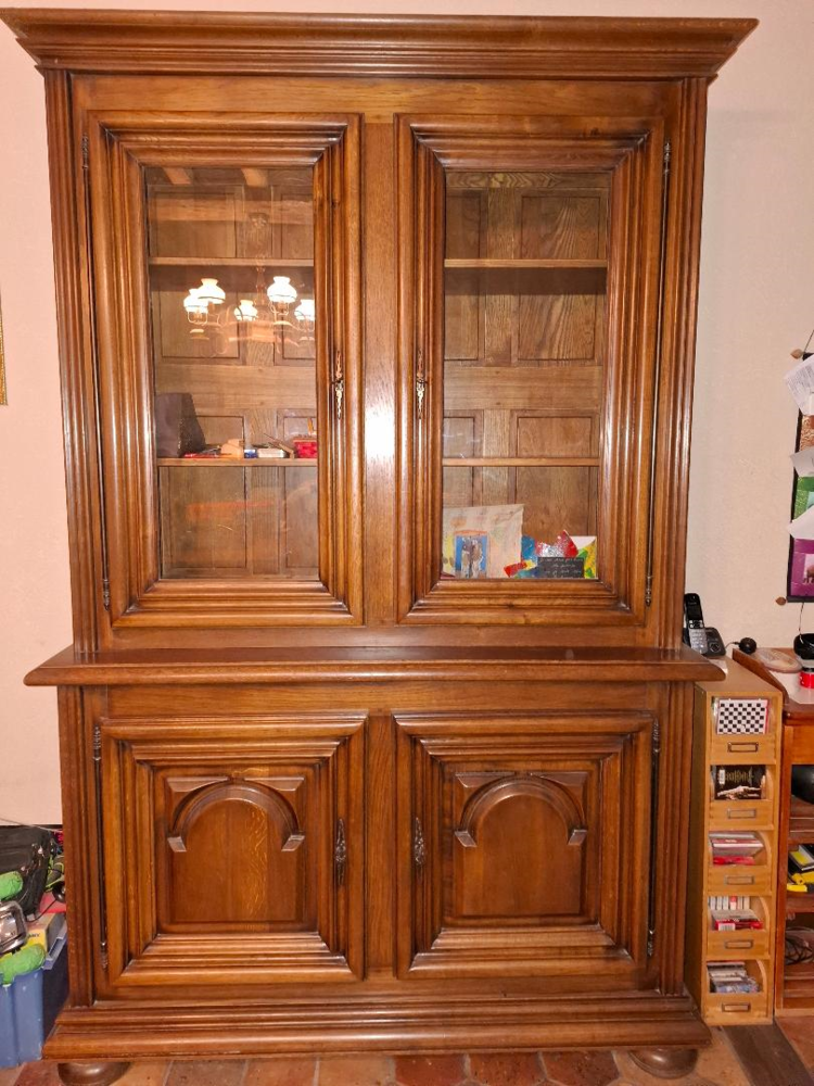 Biblioth�qe en ch�ne massif style Louis XV 300 Villeneuve-la-Guyard (89)