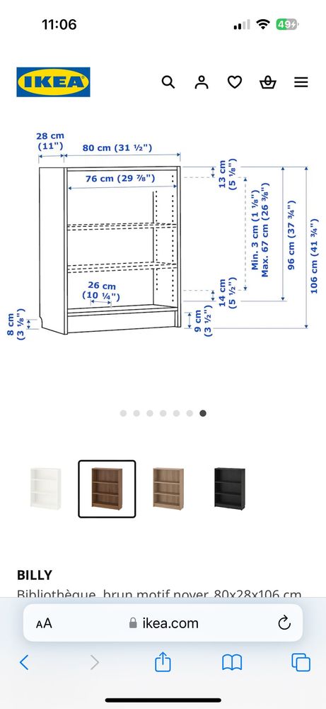 biblioth�que Billy encore dans le carton 60 Saint-Leu-la-For�t (95)