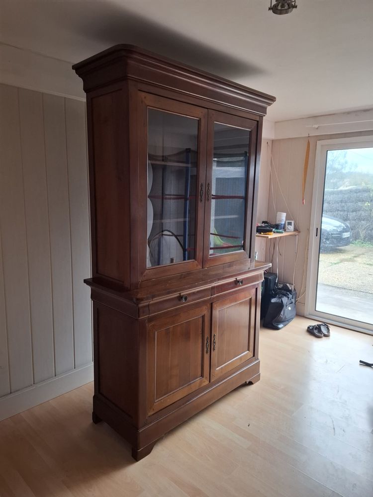 Bibliotheque 2 corps 2 porte Lea en Merisier Massif 3000 Saint-Symphorien (33)