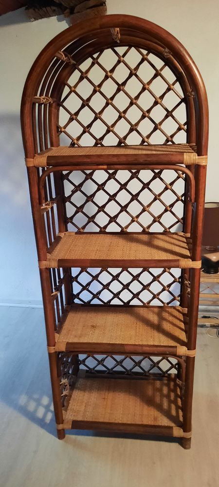 Biblioth�que �tag�re rotin cannage brun 100 Colombier-Saugnieu (69)