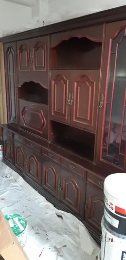 biblioth�que �tag�re vaisselier bar acajou vintage 70 80 450 Nice (06)