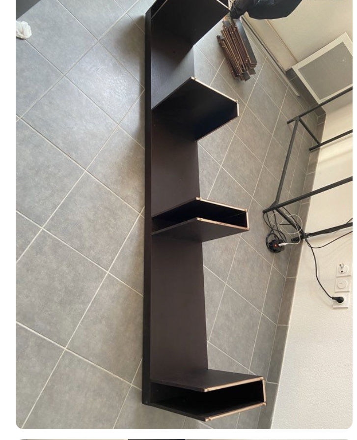 biblioth�que haut de gamme en bois weng�e 499 Montpellier (34)