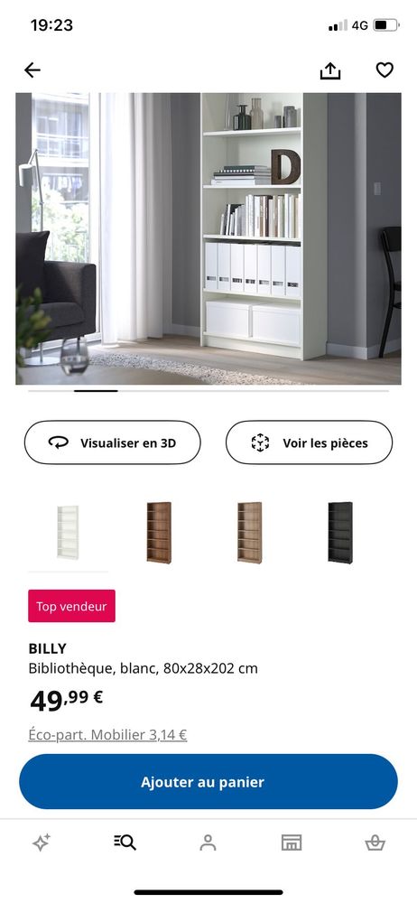 biblioth�que Ikea Billy quasi neuve 30 Boulogne-Billancourt (92)