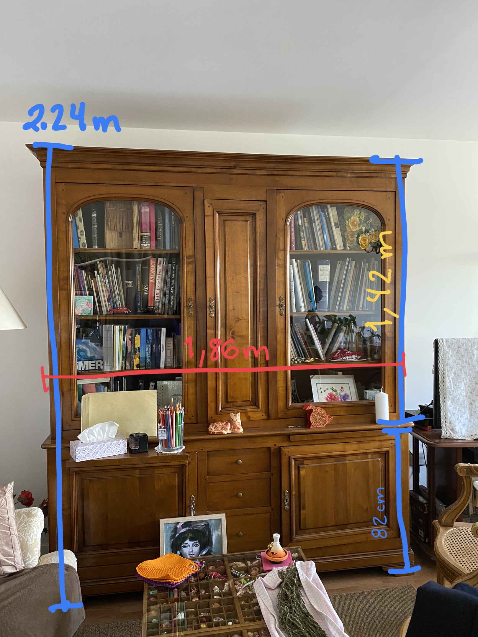 Biblioth�que Merisier massif, excellent �tat.
1500 Rueil-Malmaison (92)