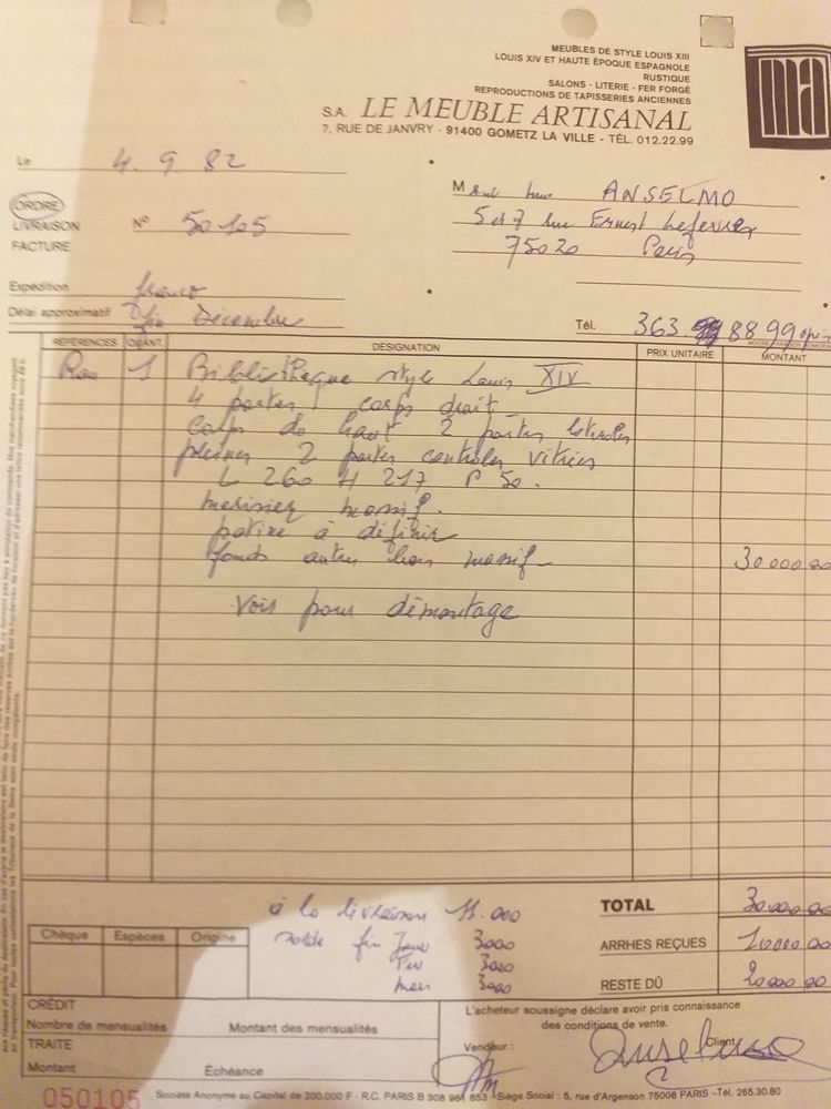 biblioth�que en merisier style louis XIV 0 Paris 20 (75)