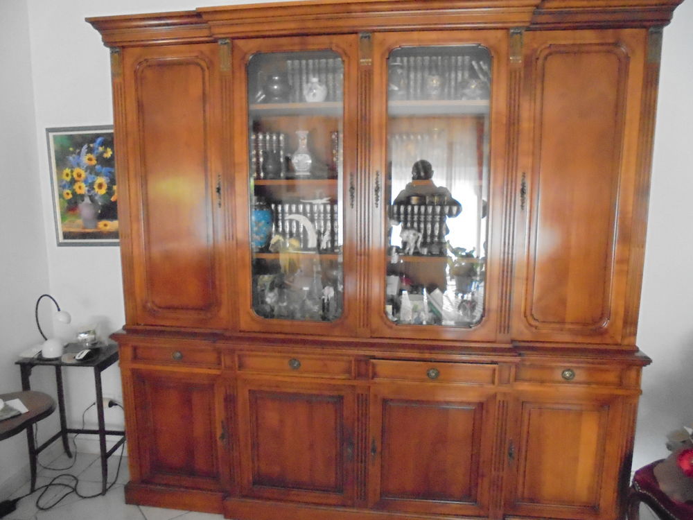 biblioth�que merisier, table pour 12 pers. buffet et 4 chais 0 Agde (34)