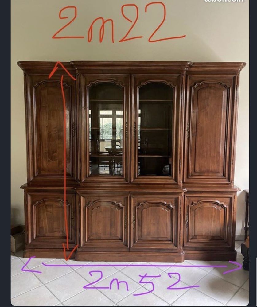 biblioth�que 4 portes dont 2 vitr�es 1500 Rieupeyroux (12)