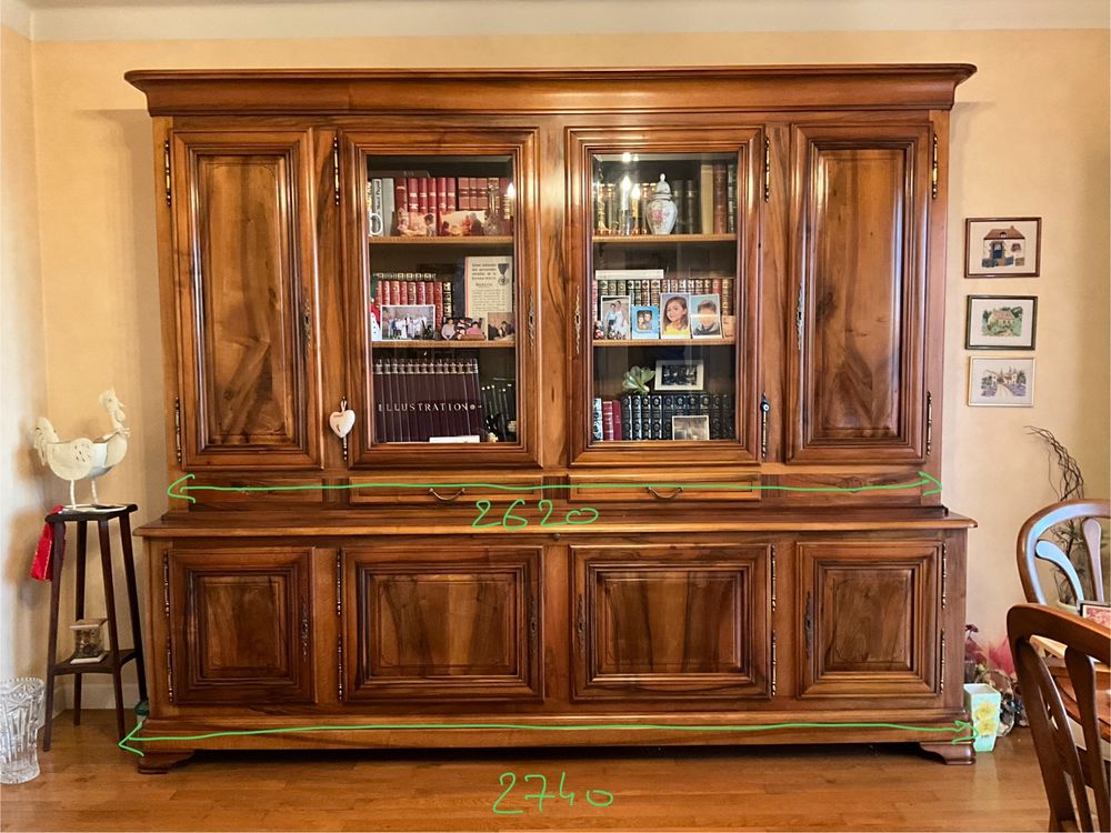 Biblioth�que 4 portes Noyer 1500 S�bazac-Concour�s (12)