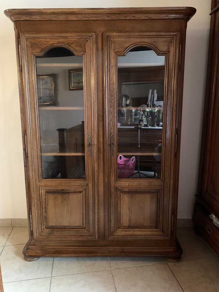 Biblioth�que 2 portes vitr�es 140 Auxi-le-Ch�teau (62)