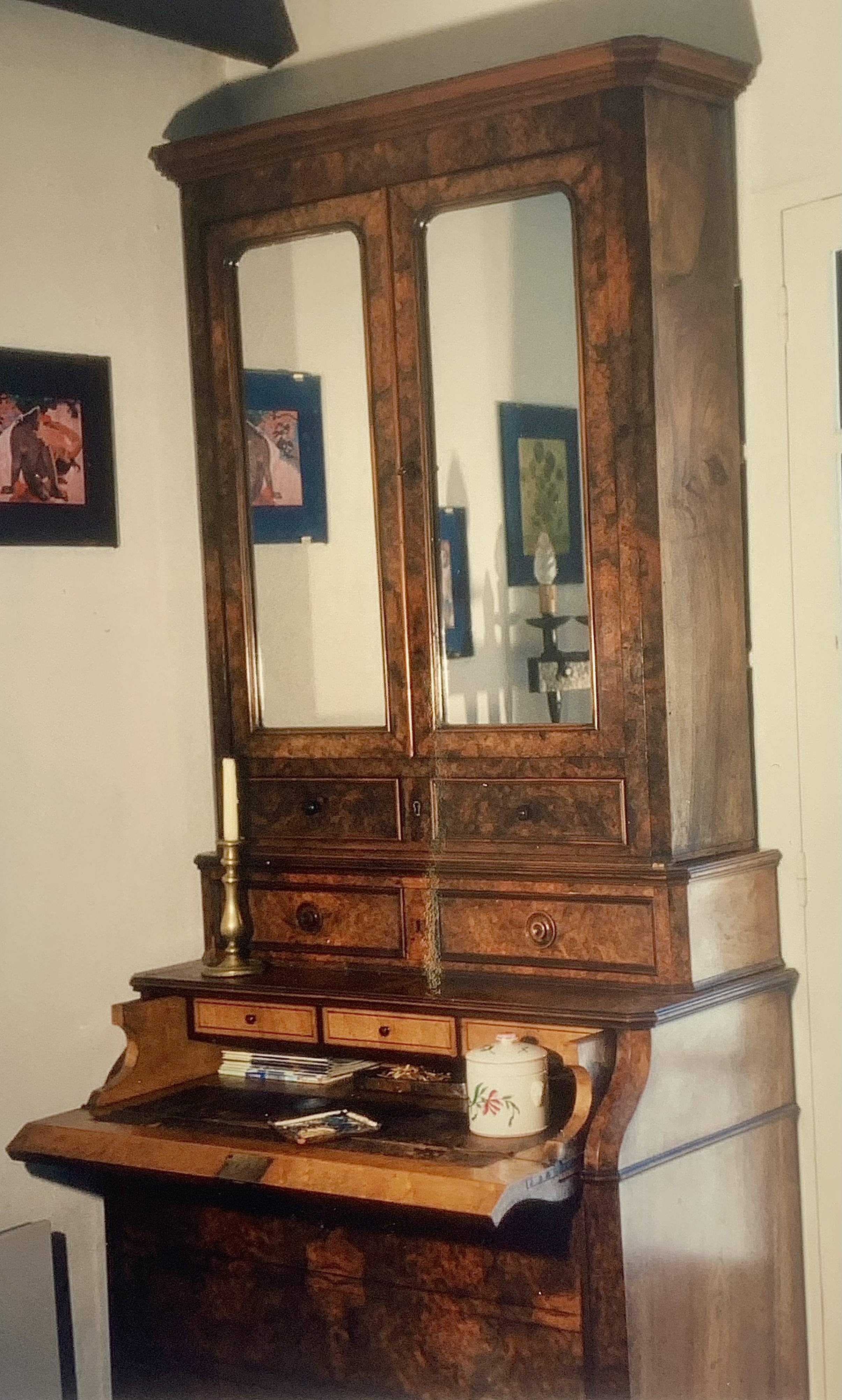 Biblioth�que Scriban en noyer �poque Louis Philippe 1500 Orbec (14)