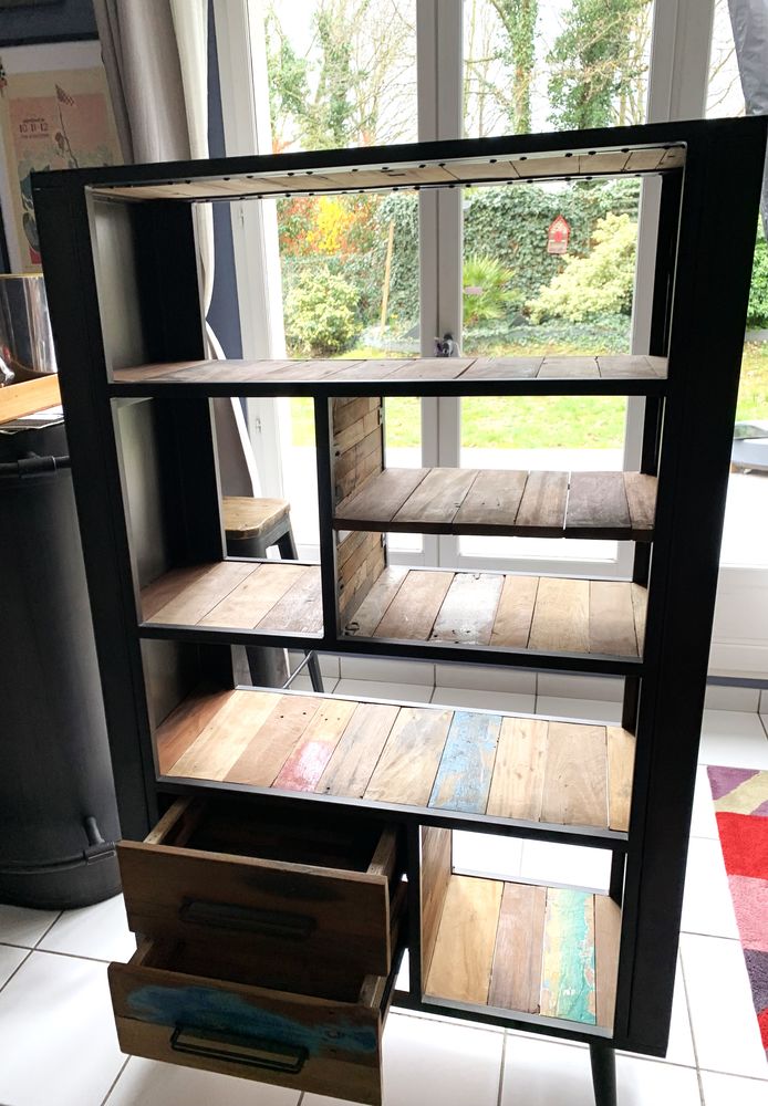 Biblioth�que Vintage  indus  Cocktail Scandinave comme neuve 270 Verneuil-sur-Seine (78)