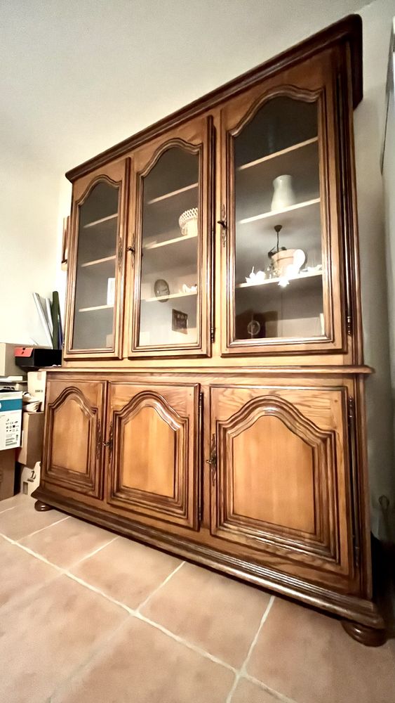 BIBLIOTH�QUE VITR�E BOIS MASSIF 1 Sor�de (66)