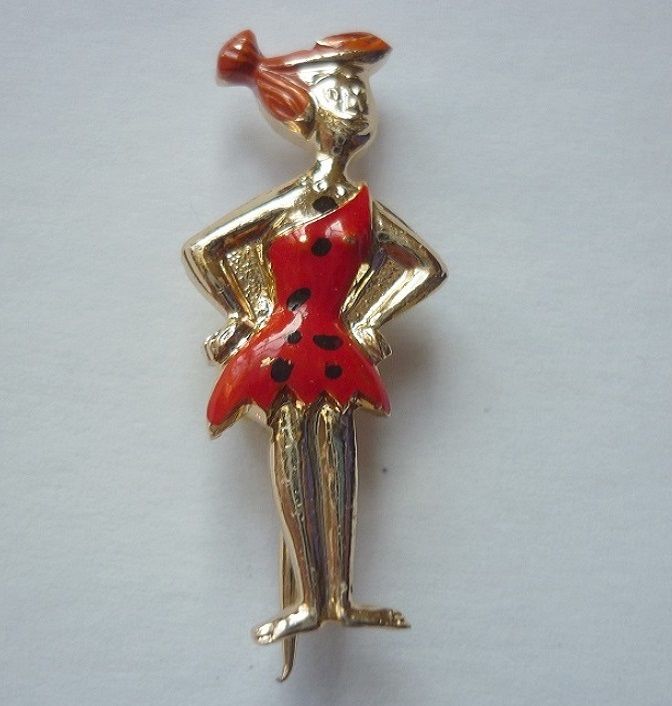 Bijou fantaisie BROCHE WILMA (Famille PIERRAFEU) 10 Loivre (51)