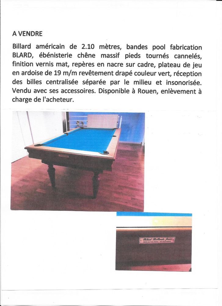 billard am�ricain 1000 Rouen (76)