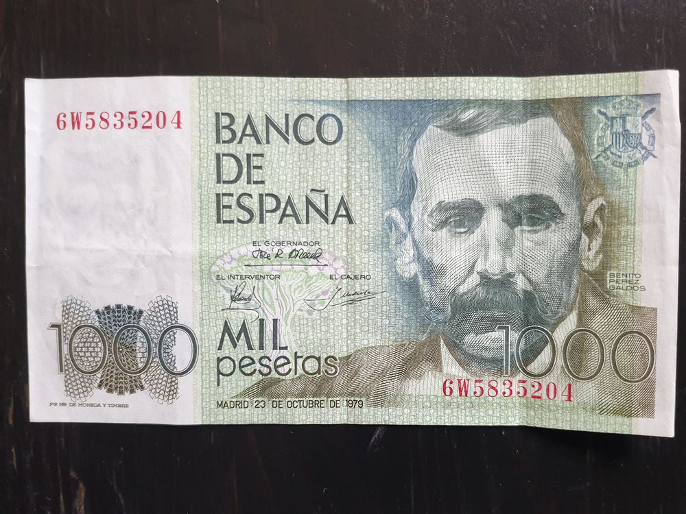 Billet 1000 pesetas 1979 type Galdos 19 Bordeaux (33)