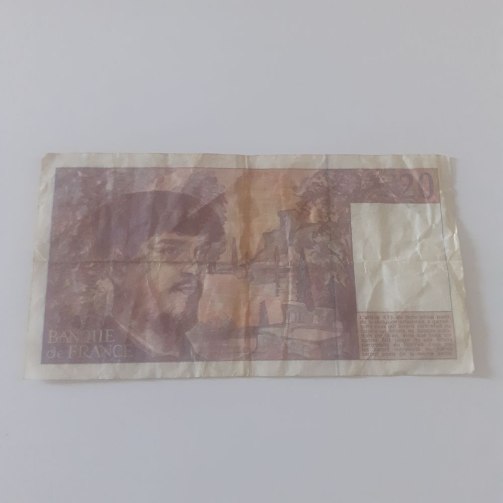 Billet banque 20 franc 10 Fleury-les-Aubrais (45)