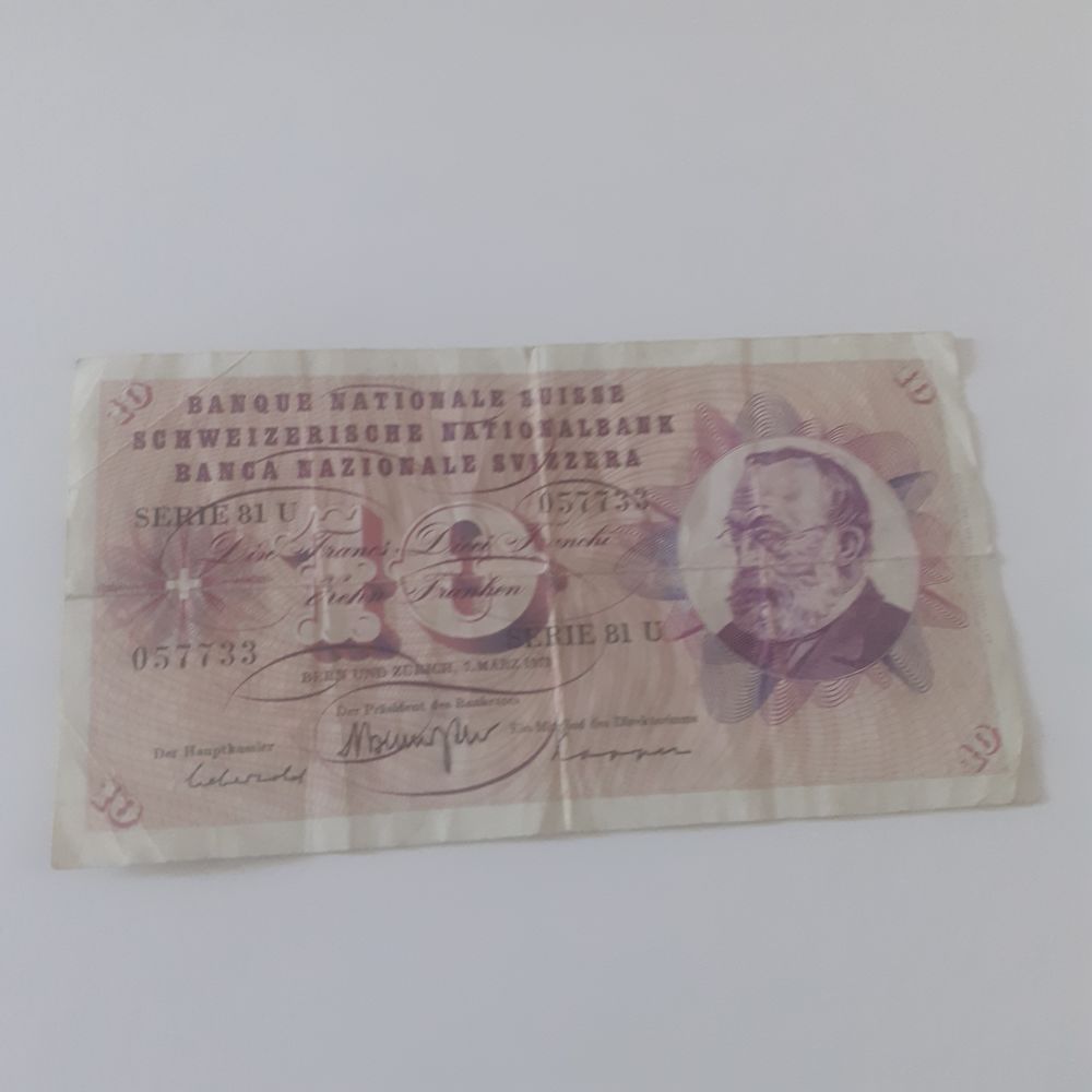 Billet banque suisse 8 Fleury-les-Aubrais (45)