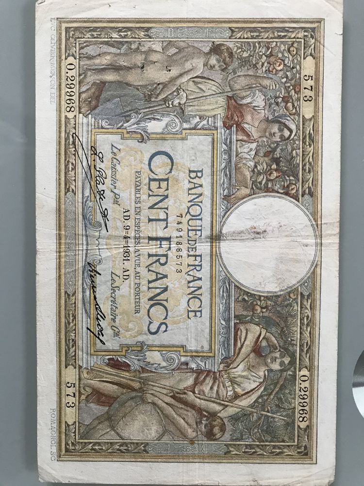 Billet de collection type Luc Olivier Merson 10 Beauvais (60)
