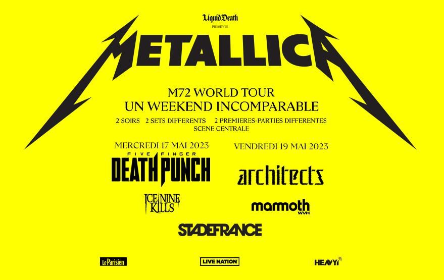 Billet de concert pour METALLICA 119 Strasbourg (67)