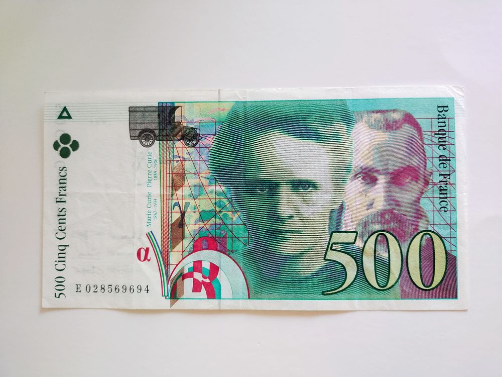 billet de 500 francs         CURIE      ann�e  1994 . 40 Dolus-d'Ol�ron (17)