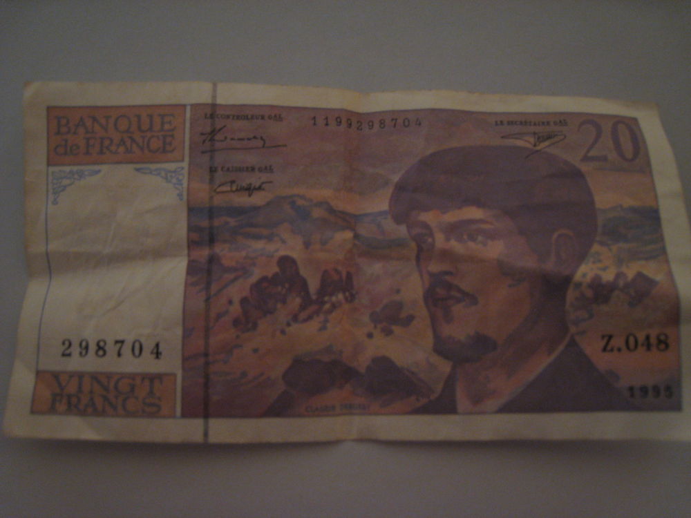 BILLET DE 20 FRANCS DEBUSSY 3 Marly (57)