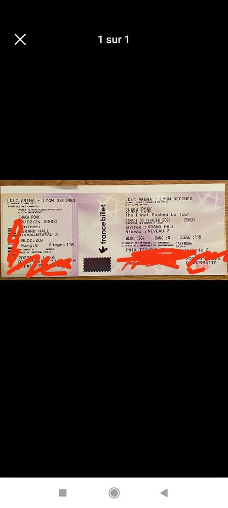 Billet Shaka Ponk 50 Mandelieu-la-Napoule (06)