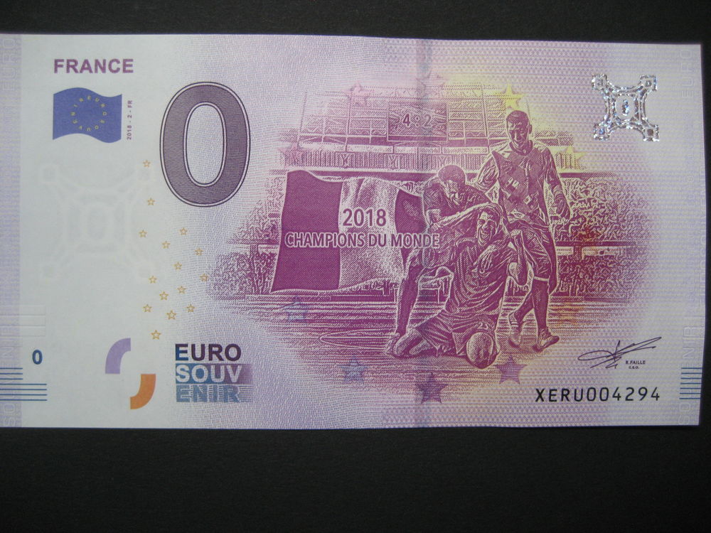 Billet Souvenir 0 euro France 2018 - Champions du Monde 7 Reims (51)