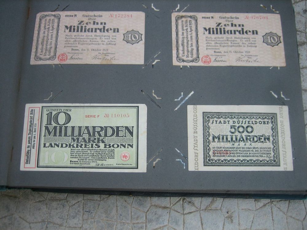 Billets de banque et cartes postales allemands 1914 50 Annemasse (74)