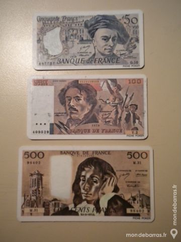 3 BILLETS DE BANQUE fran�ais en PVC 8 Dammarie-les-Lys (77)